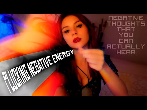 ASMR Plucking Negative Energy 💎 Inaudible Whisper, Breathing, Hand Movements, Visual Triggers