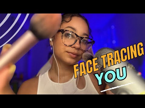 ASMR- TRACING YOURS AND MY FACE WITH A BRUSH