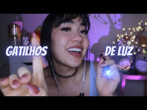 ASMR | Siga a LUZ de OLHOS FECHADOS (cansando seus olhos com instruções e light triggers)