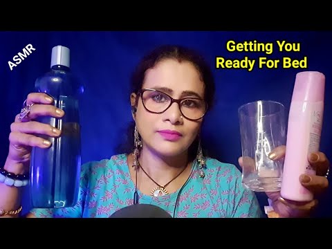 ASMR Getting You Ready For Bed 💤(Pampering + skincare + massage & whispers)| Asmr Ghosal|
