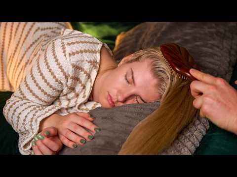 ASMR Gentle Hair Brushing to Put Her to Sleep [No Talking]