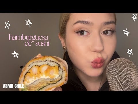ASMR COMIENDO SUSHIBURGER + CONVERSANDO✨