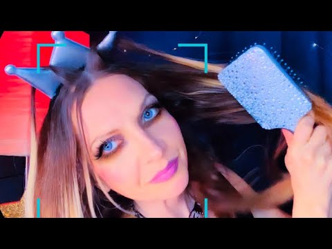 ASMR Rainy Halloween Witch HairPlay, Hair Brushing, Ponytail, Hair Styling 💙