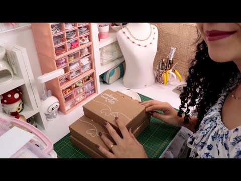 ASMR 1 Hora Embalando vários pedidos da Loja (caseirinho e no talking) 🤫😴