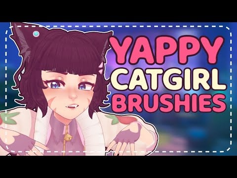 ꒰ASMR꒱ 💞 Catgirl Yaps at You & Brushes Your Ears — Silly Cosy Style 🐾