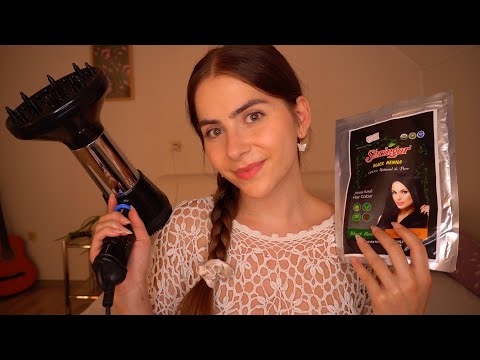 ASMR Verwöhnende Haarfärbung mit Henna zum Entspannen 💆‍♀️