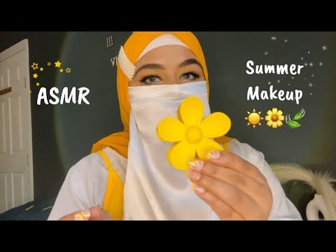 ASMR - Doing Your summer makeup ☀️🌻🌼 / Hairbrushing / Layered sounds 