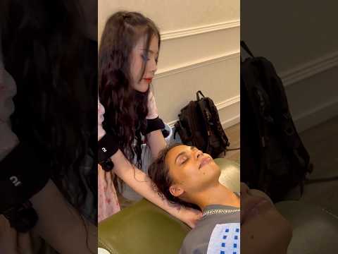 ASMR: Relaxing Full Service Massage at Jade007 Barbershop #shorts