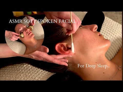 A Slow, Sleepy, Soft Spoken Session for Deep Rest ~ Relaxing ASMR Facial To Ease Stress.