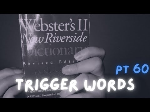 ASMR Dictionary Trigger Words 📕 pt. 60