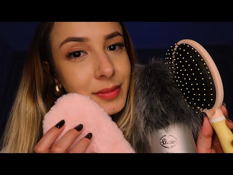 ASMR ⛈️ te preparando para dormir numa noite fria e chuvosa (sussurro, toques na tela, som de chuva)