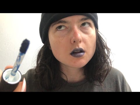ASMR Older Goth/Emo sister does your Makeup | aggressive personal attention, mouth sounds