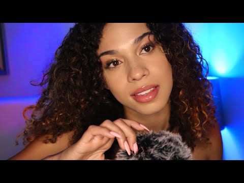 ASMR Fluffy mic Scratching & Inaudible Whispering