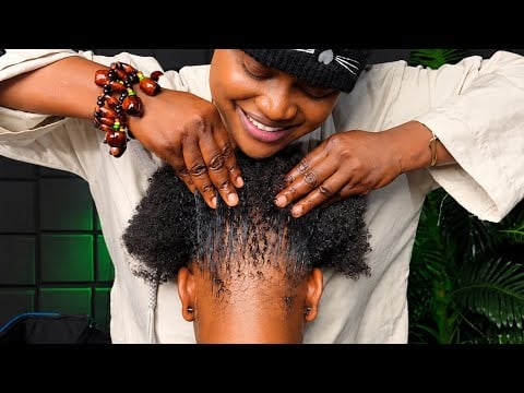 ASMR✨AFRO COMB intense Hair Partin, Toothbrush Scalp Scratchin | Greasin, Braid Loosenin,SATISFYING
