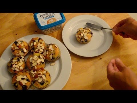 Asmr  -  Baking Almond, Lemon, Blueberry Muffins