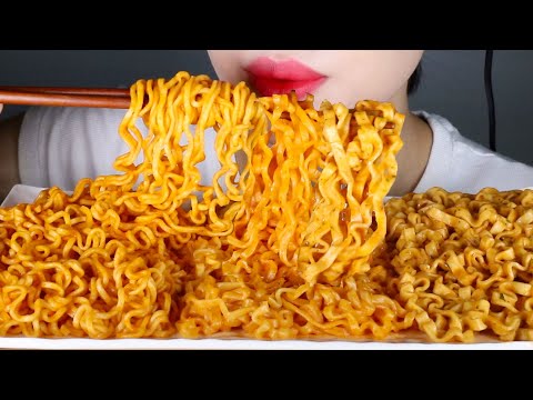 ASMR 🔥Jalapeño Cheese Buldak, Four Cheese Buldak, and Carbo Fire Noodles | Eating Sounds Mukbang