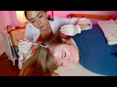 ASMR Scalp Check | Lice Comb, Hair Brushing Tingles | Sharp or Dull, Hair Treatment Sensory Tests