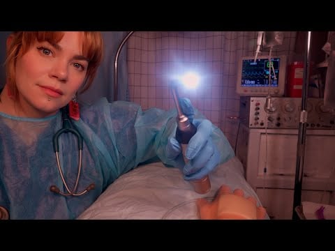 ASMR Emergency Room Exam: Cranial Nerve Exam, Ultrasound, Starting IV | Medical Roleplay