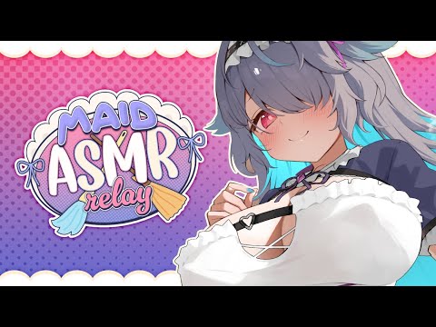 【Maid ASMR Relay】Embarrassing otaku cosplayer's attempt at being your maid!