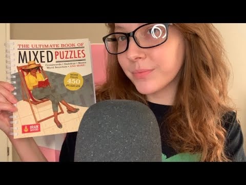 ASMR Tapping On The Ultimate Book Of Mixed Puzzles (No Talking)