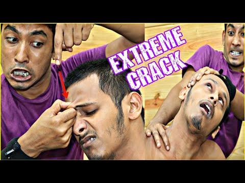 Extreme relaxing head and body massage with lots of crack | skin crack neck crack spine crack ASMR