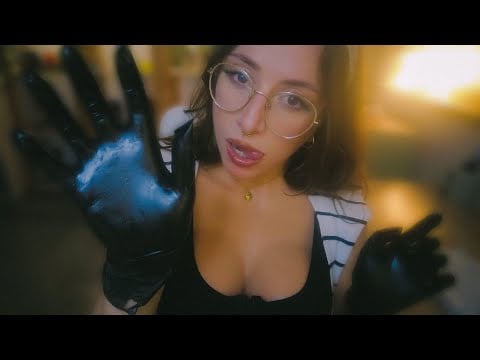 ASMR tu novia toxica te arregla la cara (guantes de latex, cremita)🖤