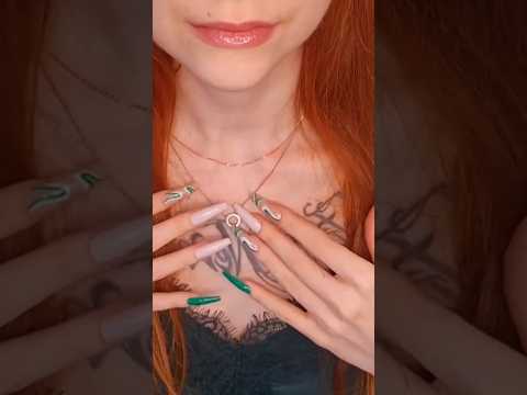 Necklace & collarbone tapping 🌸 #asmr #tapping #tattoo #tingles #nails #asmrsounds #scratchingasmr