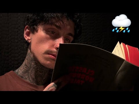ASMR Reading You to Sleep | The Tell-Tale Heart (Soft Spoken + Rain Sounds)