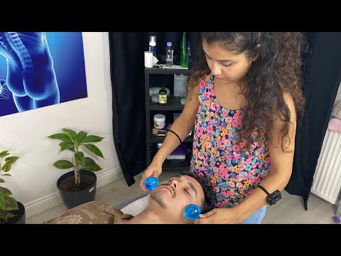 ASMR Massage  Face + Head (Therapist Lady Mercan)