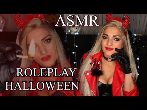 ASMR | ROLEPLAY  HALLOWEEN |ROPA LEATHER  | 3 RETOS INTERESANTES |TINGLES