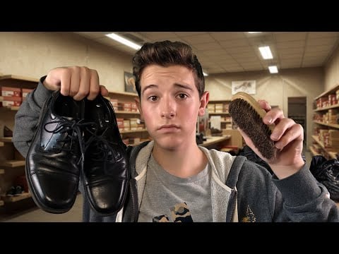 ASMR Rude Shoe Store Manager Shines Your Shoes