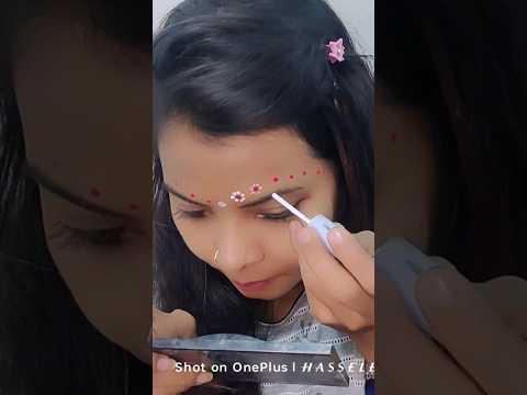 ASMR making design on forehead #asmr #sleepsounds #relaxing #makeup
