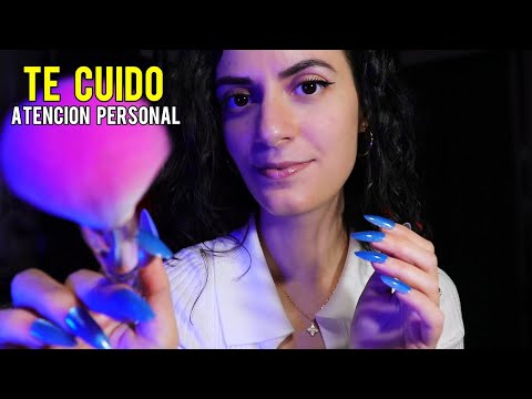 ASMR español TE CUIDO Y TE AYUDO A DORMIR 🤍 Atencion personal