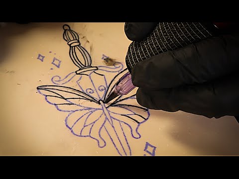 ASMR - TATTOOing (my first time for a fun experience)