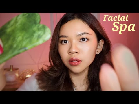 ASMR Thai SPA Facial and Gua Sha Massage ทำสปานวดหน้าให้คุณ 💆‍♀️