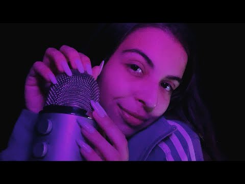 ASMR SONS DE UNHAS E SCRATCHING NO MICROFONE | Long Nails