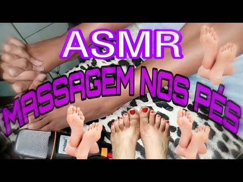 ASMR - APLICANDO MASSAGEM NOS PÉS DA MINHA IRMÃ || SONS EM CAMADAS 😴😴❤️✨