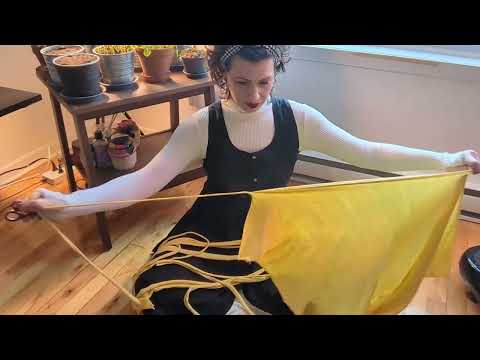 ASMR | Ripping a Yellow Flannel Fitted Single Sheet | Tearing Very Old Material | Fabric Sounds | ❤️