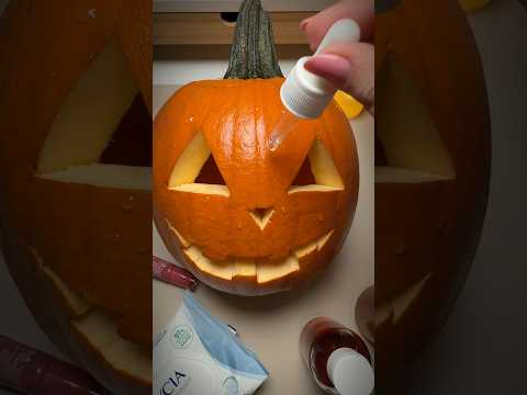 Skincare a una calabaza 🎃 #asmr #skincare #halloween