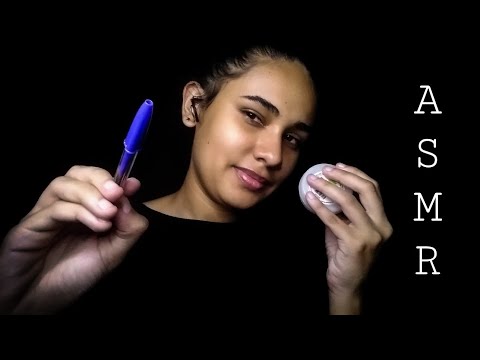 ASMR: VOZ SUAVE TAPPING + SONS ALEATÓRIOS DE OBJETOS "vídeo para dar sono"