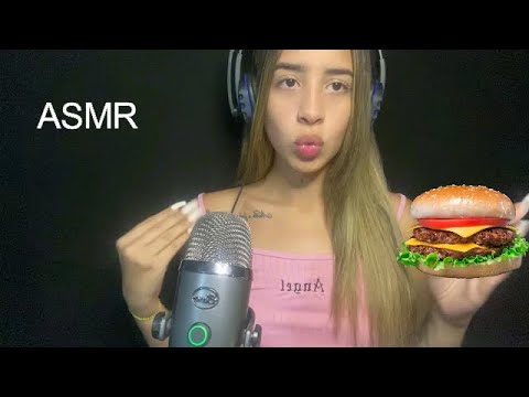 ASMR BLUE YETI - COMIENDO HAMBURGUESA - AMNY ASMR