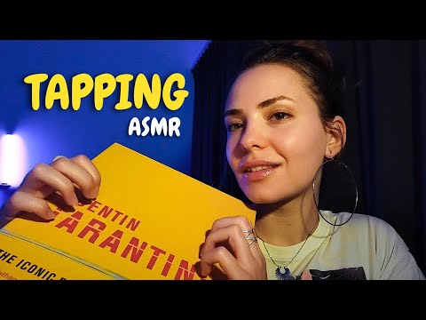 ASMR tapping on book and notebook covers | No talking