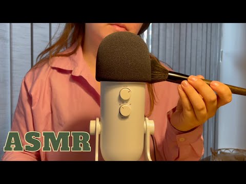 ASMR Mic brushing with foam cover