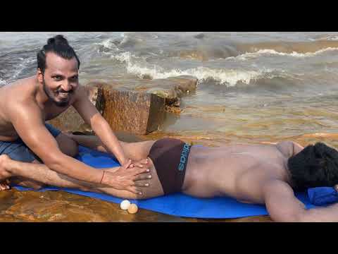 Body massage at Beach | Asmr for stress relief 
