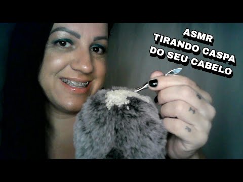 ASMR- TIRANDO CASPA DO SEU CABELO #asmr #sonsdeboca #rumo3k