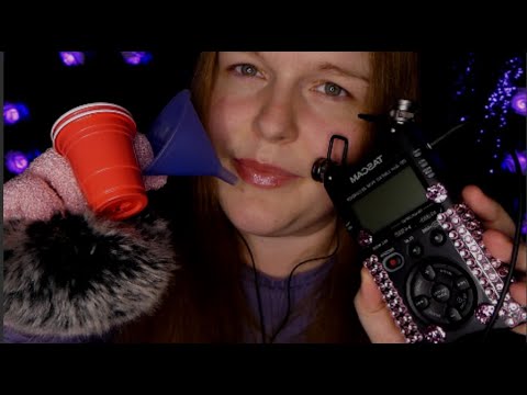 ASMR Tascam Ear Triggers, Gloves, Mouth Sounds, Whispering.