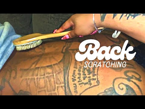 Real person ASMR | back scratching, brushing, massaging, tracing while it Rains | ASMR Cakex