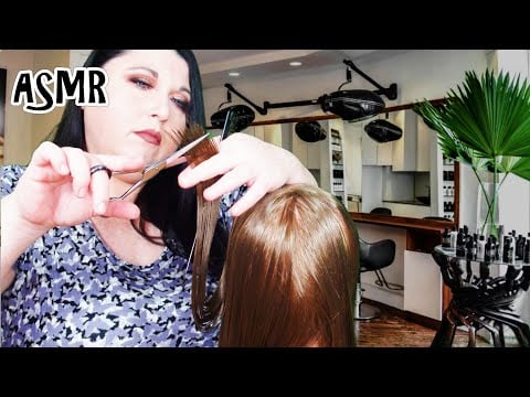ASMR Real Haircut Roleplay (Soft Spoken) (Wet Hair, Hair Brushing, Hair Play, Gossip, Scissors)