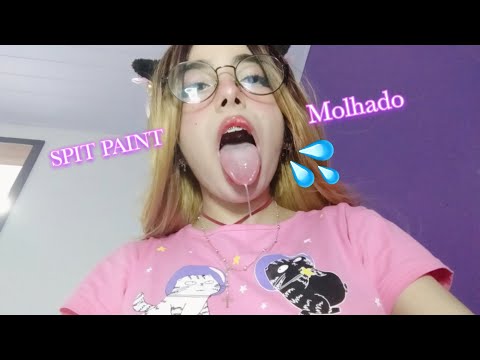 ASMR SPIT PAINTING MUITO MOLHADO 💦