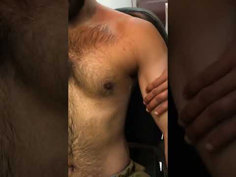Chest Massage ASMR #lahoribarber #chestmassage #chesthair #massage #healingtouch #calmvibes